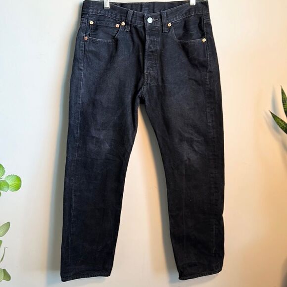 Levi’s 501 Black Straight Leg Jeans 32/30 - Picture 1 of 8
